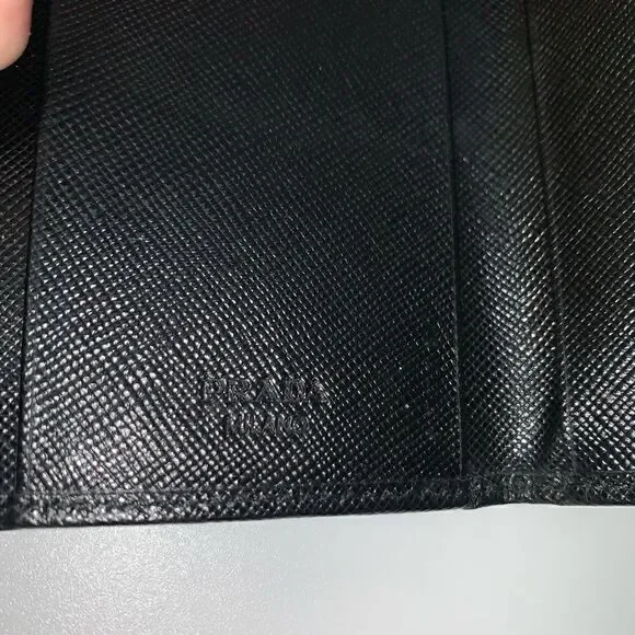 Authentic Prada Saffiano Leather 6 Key Wallet Black - Picture 13 of 14